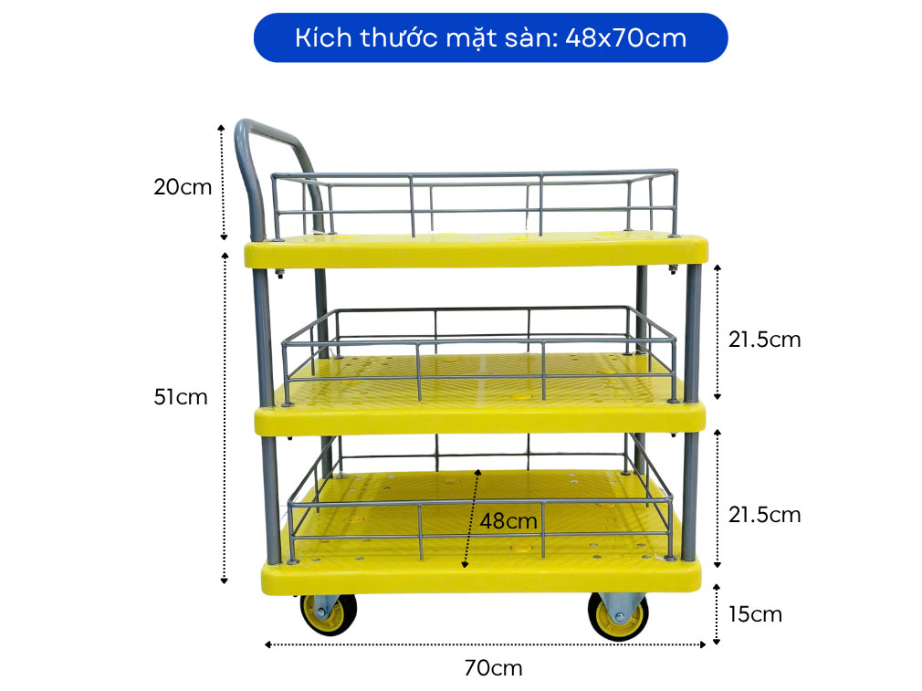 Kích thước xe đẩy hàng