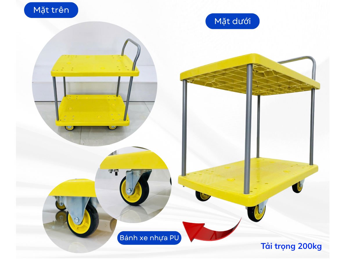 Xe đẩy hàng sàn nhựa Sumika T170-T2