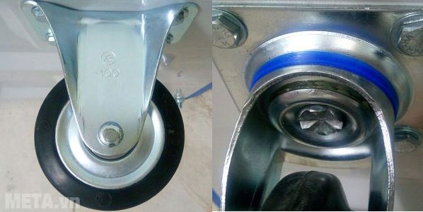 Xe đẩy hàng Phong Thạnh XTB100D thiết kế bánh xe lớn giúp xe chạy bon hơn, nhanh hơn.