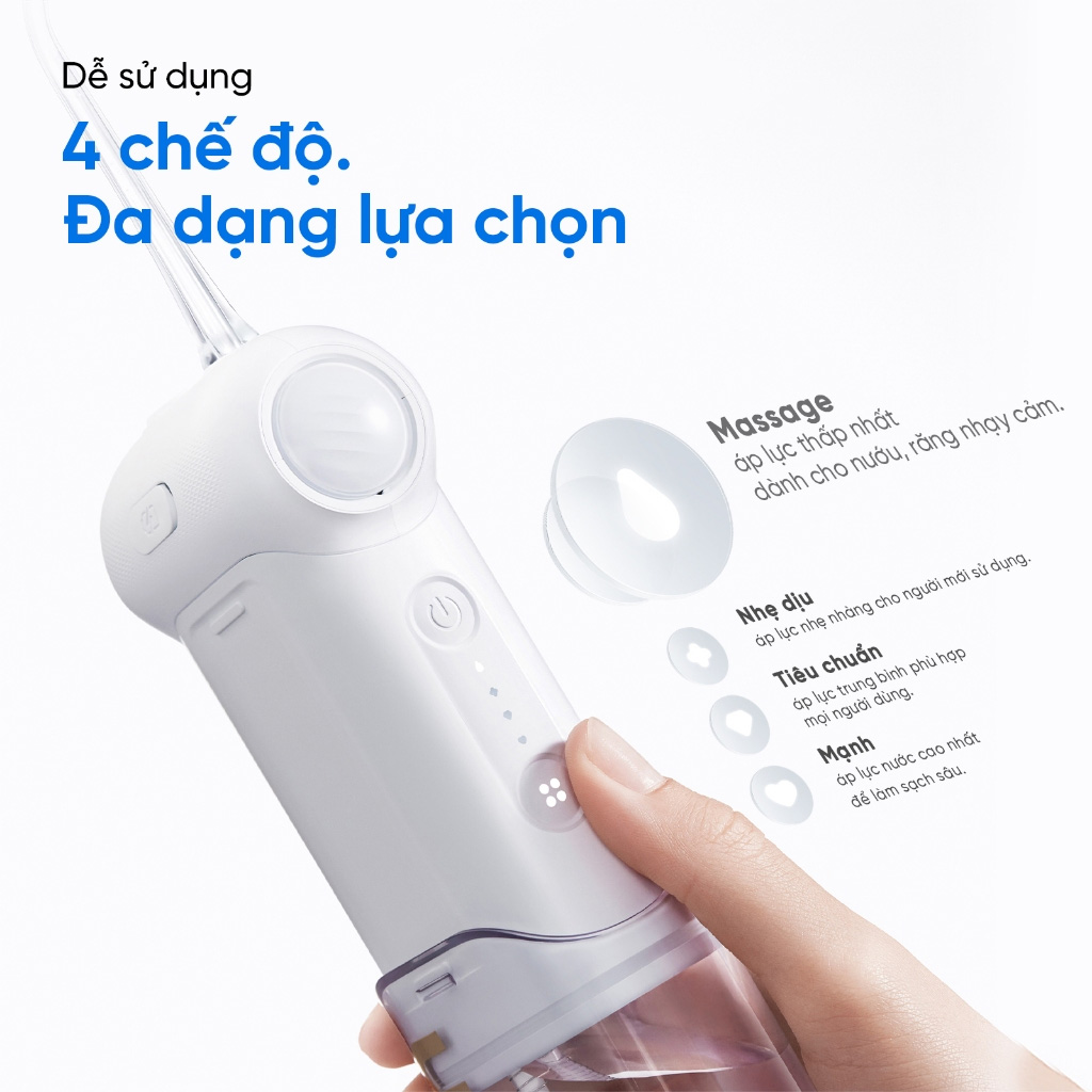 4 chế độ tương đương với 4 mức độ nước khác nhau