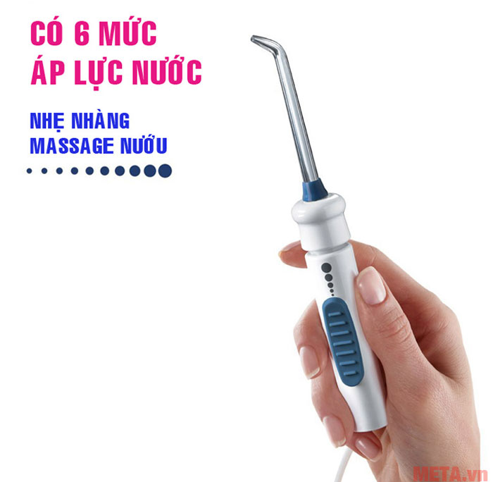 Máy hoạt động với 6 mức áp lực nước