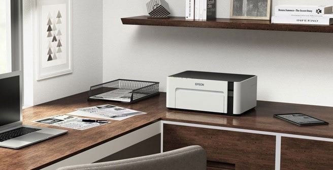 Máy in Epson Ecotank M1120 được thiết kế với kiểu dáng nhỏ gọn