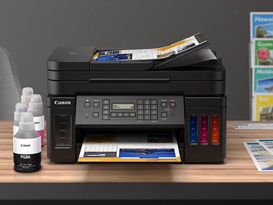 Canon Pixma G7070 có tốc độ in đạt 13 trang/phút bản đen trắng