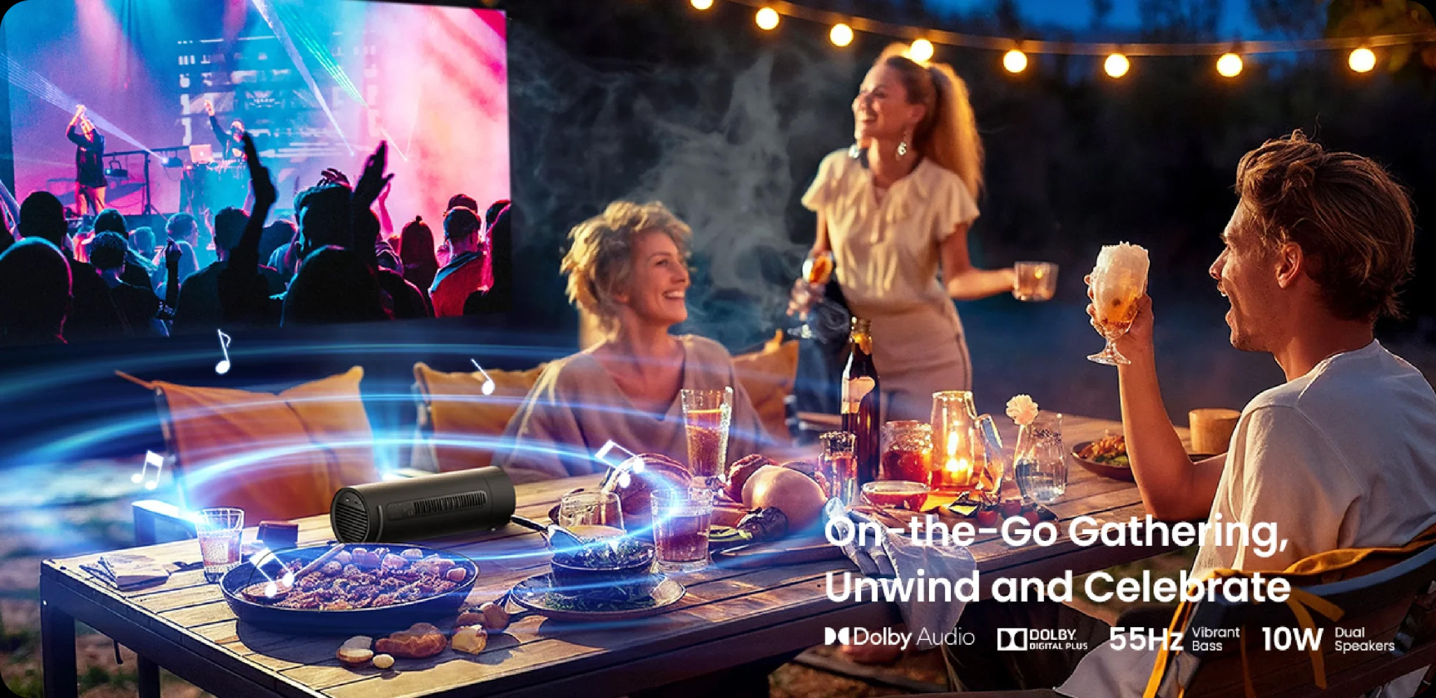 Âm thanh vòm sống động với Dolby Audio