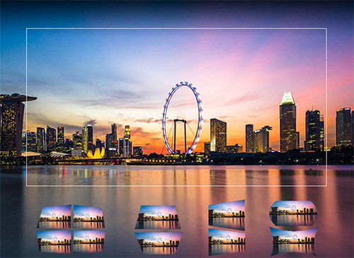 Máy có chức năng chỉnh dọc, ngang