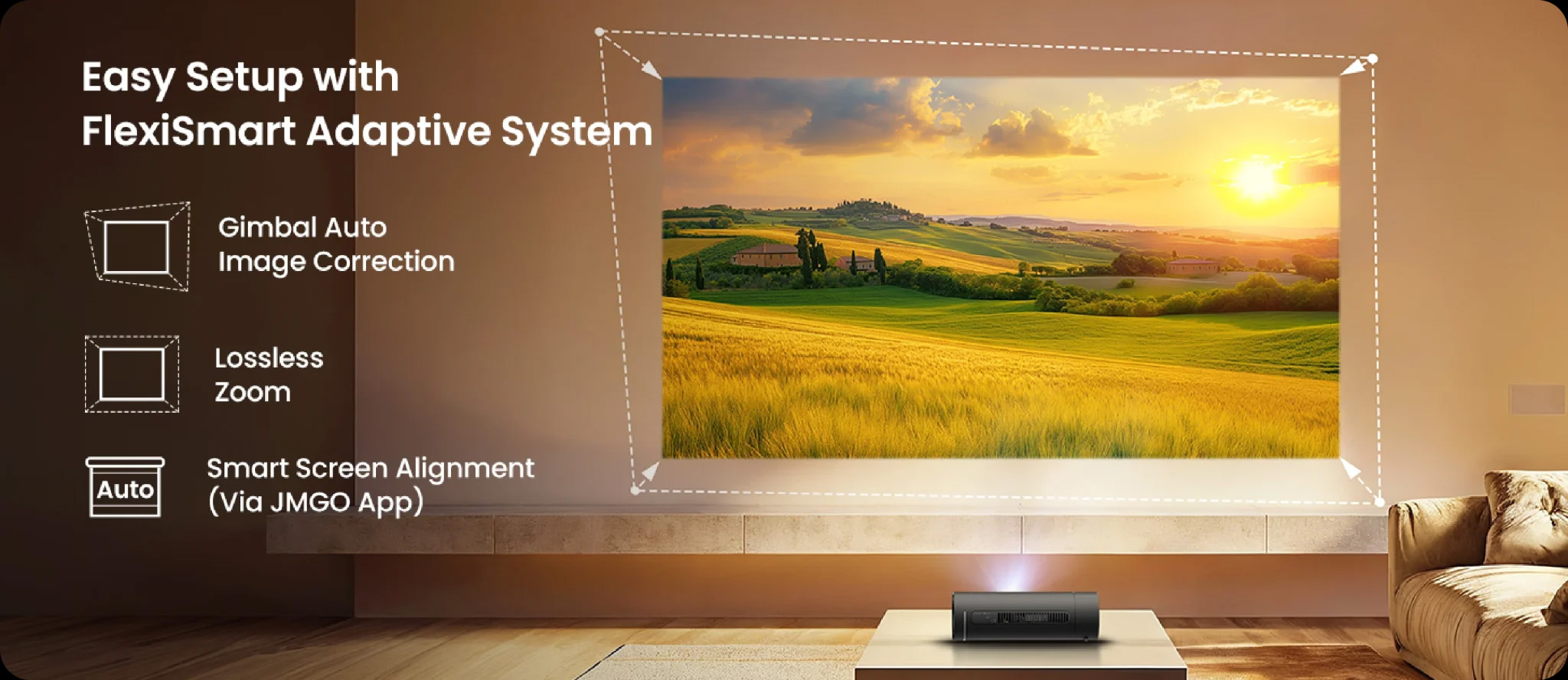 Thiết kế gimbal linh hoạt – Chiếu ở mọi góc