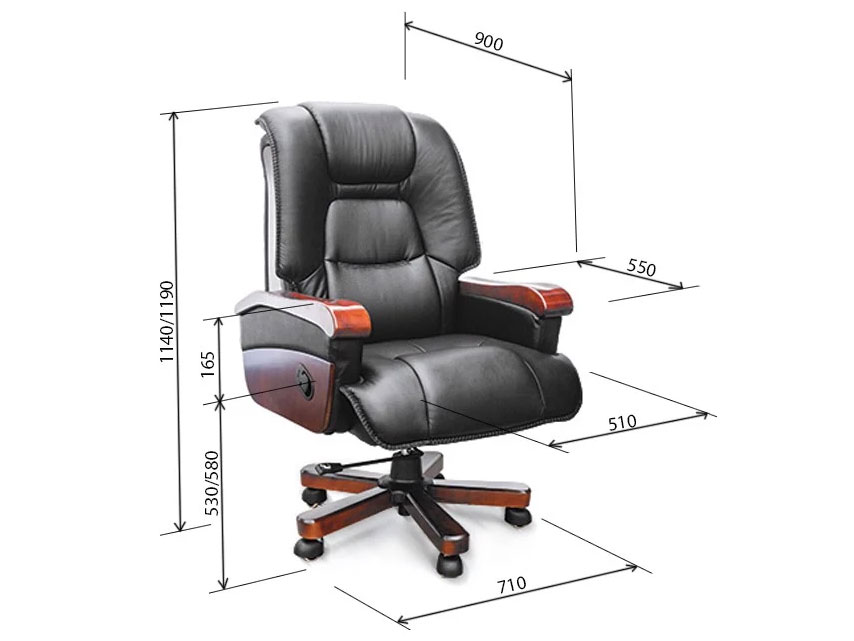 Kích thước của ghế da cao cấp GX501