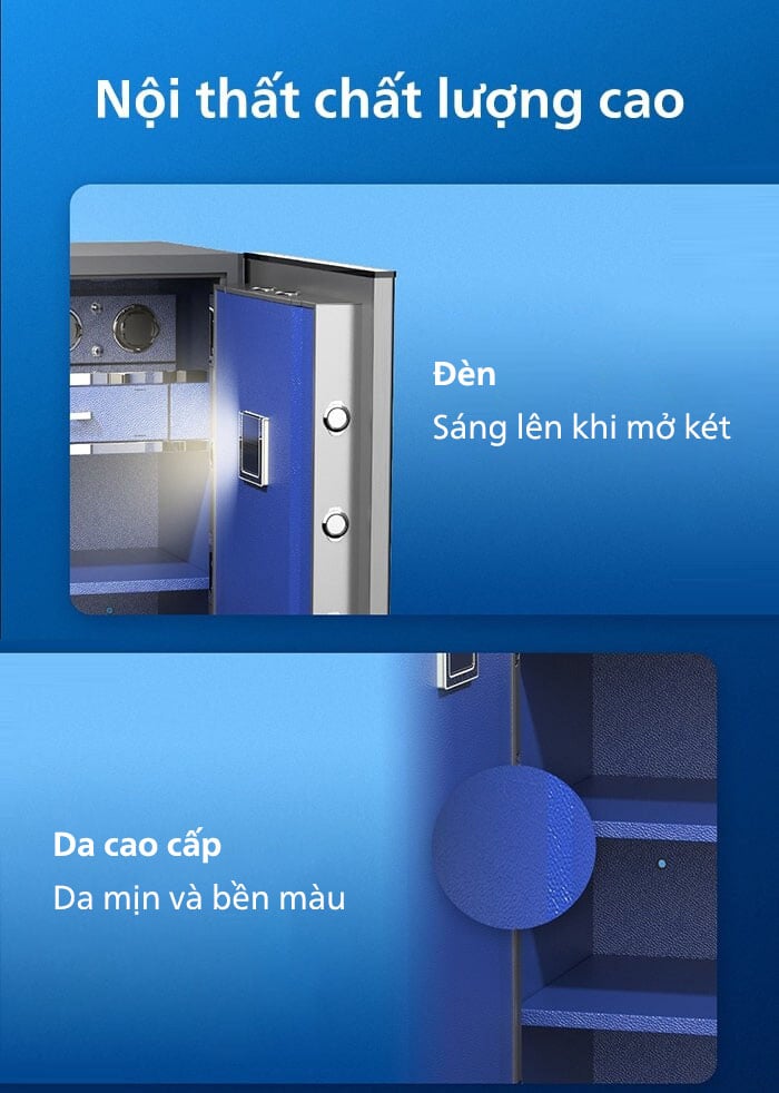 SBX702 có khoang tủ bọc da