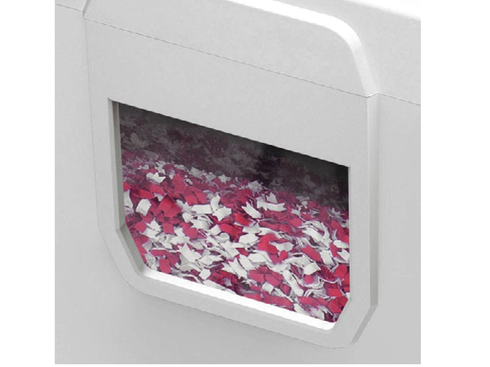 Kích cỡ giấy hủy với EBA SHREDCAT 8250 CC