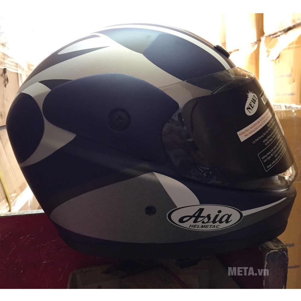 Mũ bảo hiểm xanh mực mờ