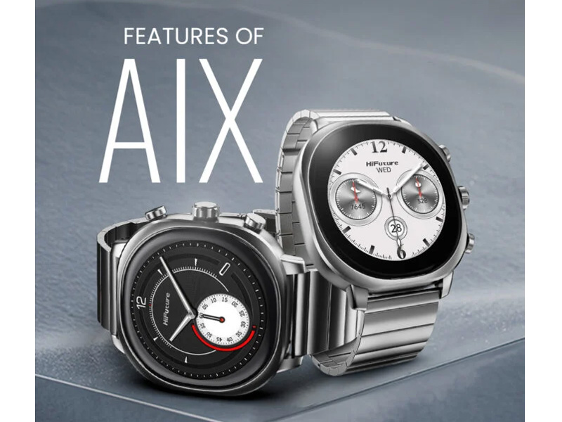 Đồng hồ thông minh HiFuture FutureFit AIX có 2 màu bạc và đen