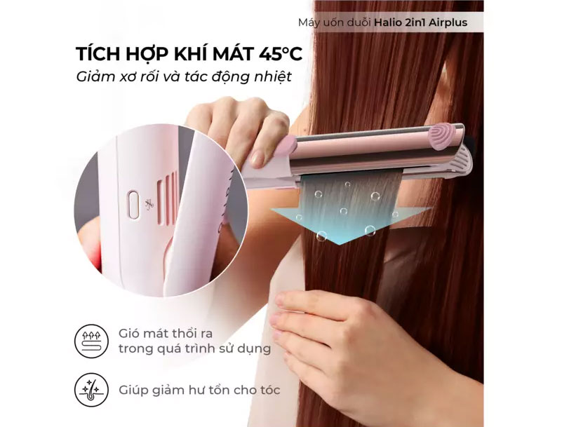 Máy tạo kiểu tóc tích hợp khí mát 45 độ C