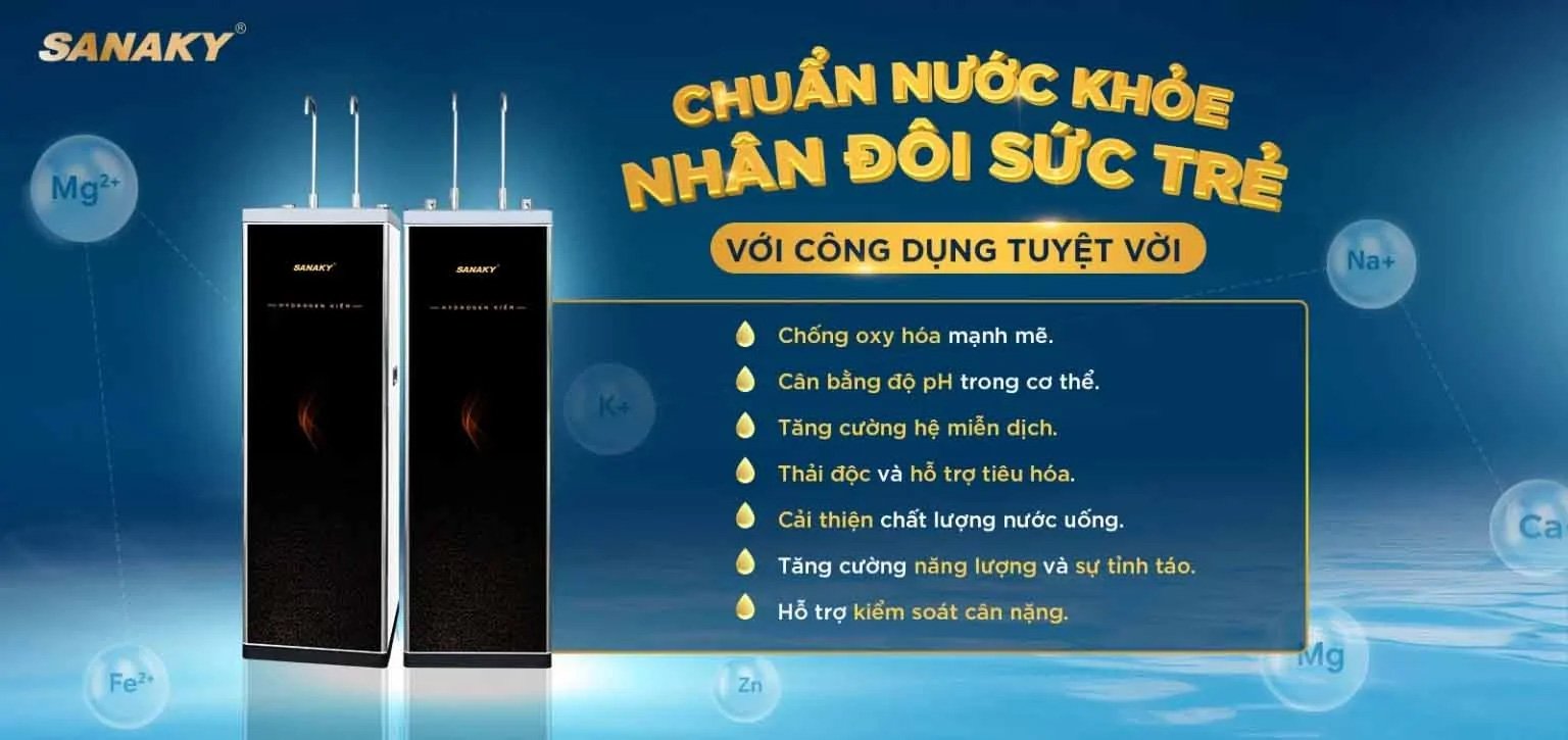 Lợi ích tuyệt vời của nước Hydrogen – Kiềm
