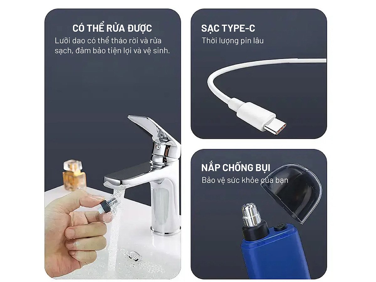 Máy tỉa lông mũi Hyundai 