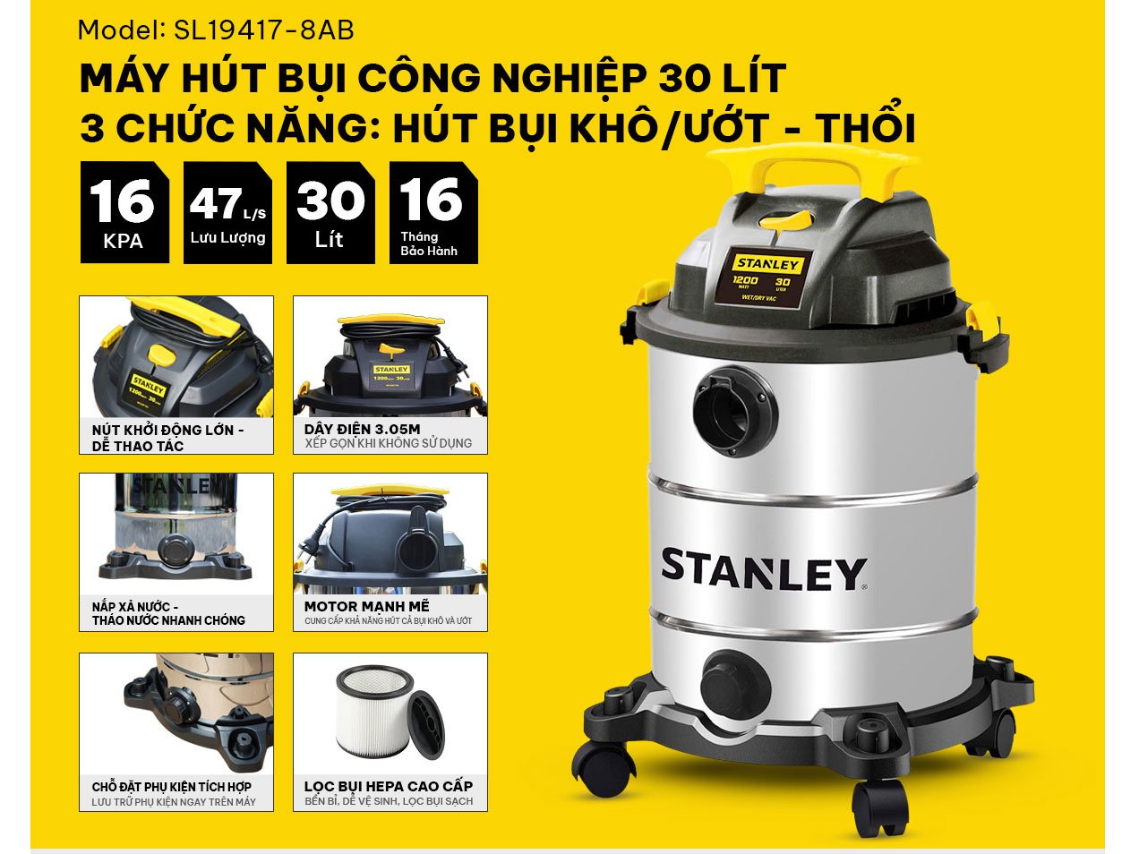 Stanley SL19417-8AB có 3 chức năng