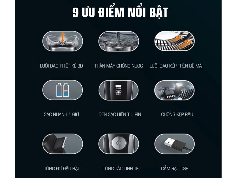 9 ưu điểm của máy cạo râu Flyco FS-879VN