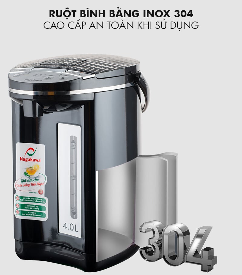 Chất liệu inox 304 an toàn cho sức khỏe