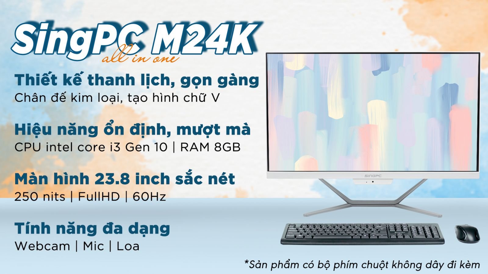 Máy tính All In One kèm chuột và bàn phím