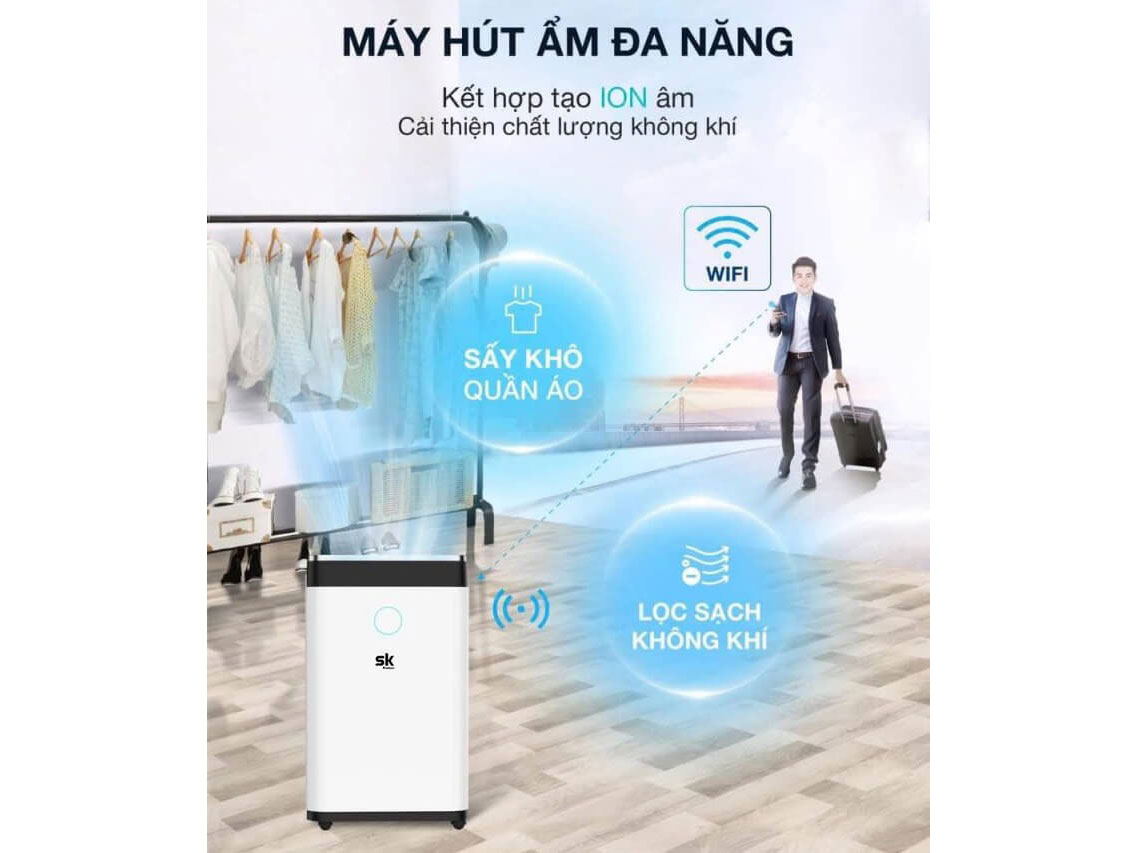 máy hút ẩm Apollo Sumikura 35 lít NV-350Apollo có nhiều tính năng thông minh