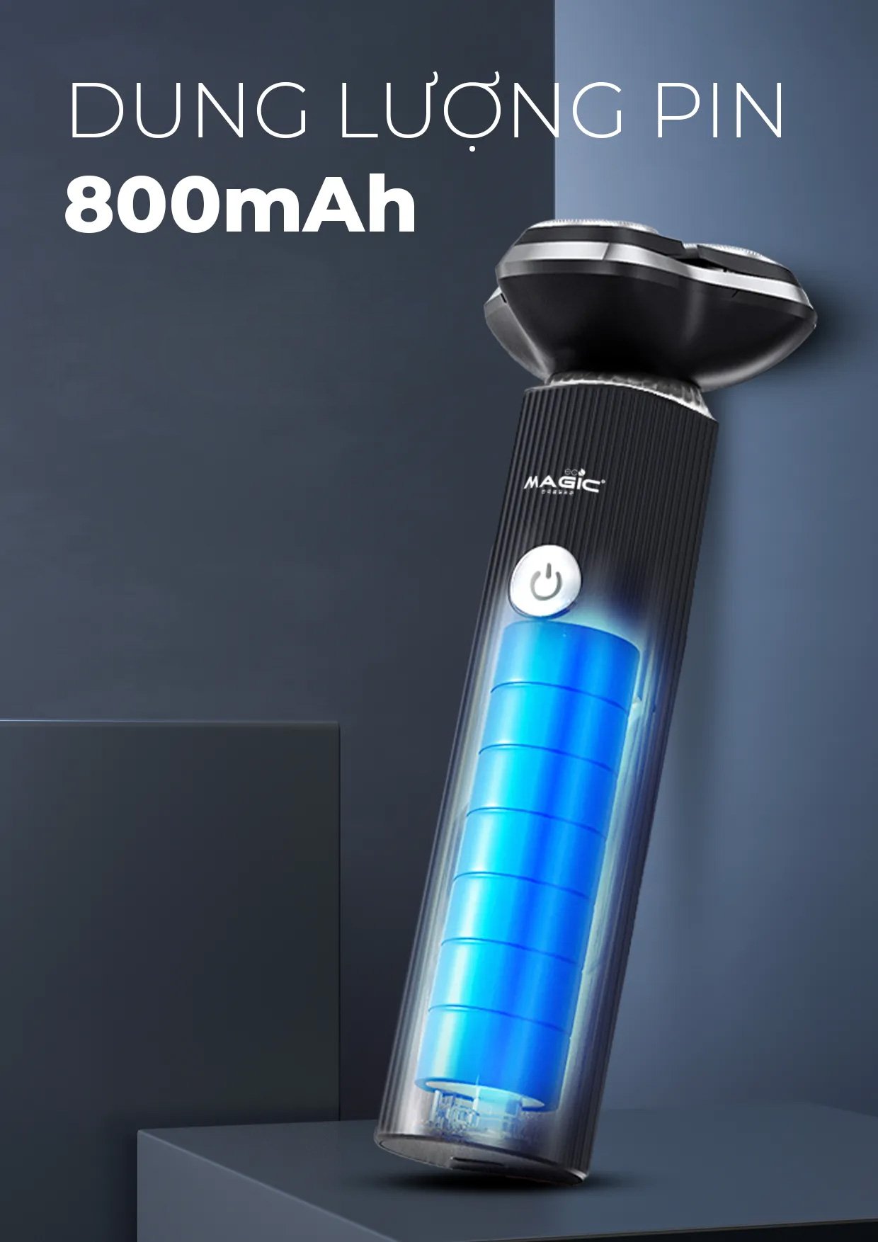 Pin 800mAh – Sử dụng liên tục 60 phút