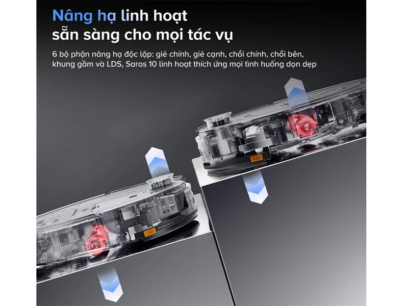 Roborock Saros 10 tự điều chỉnh mức độ làm sạch