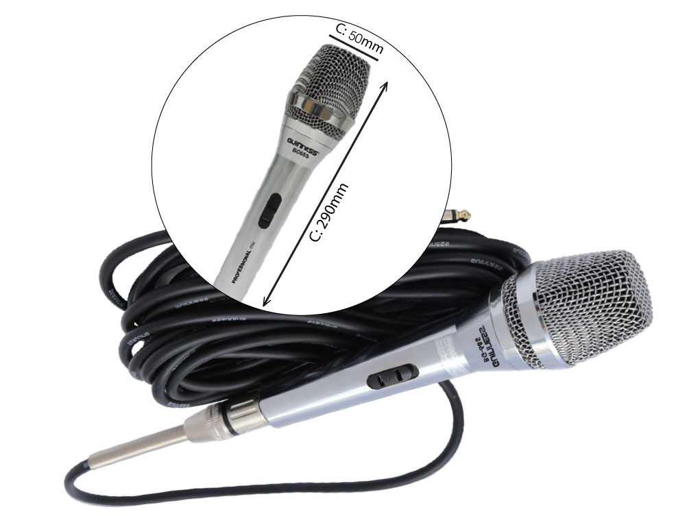 Tổng chiều dài của đầu micro là 290mm