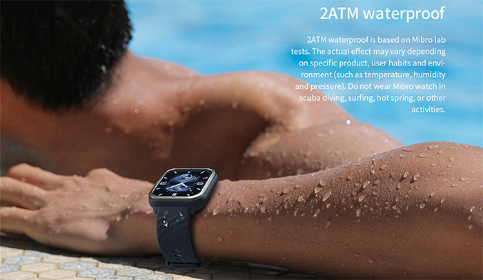 Đồng hồ thông minh Mibro C3 XPAW014 có khả năng chống nước