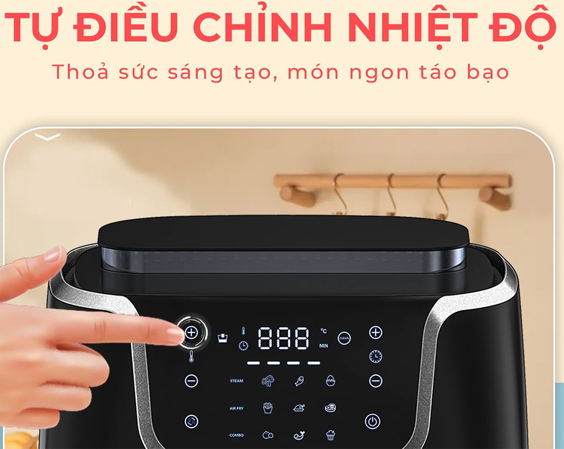 Nồi chiên không dầu điện tử điều chỉnh được nhiệt độ