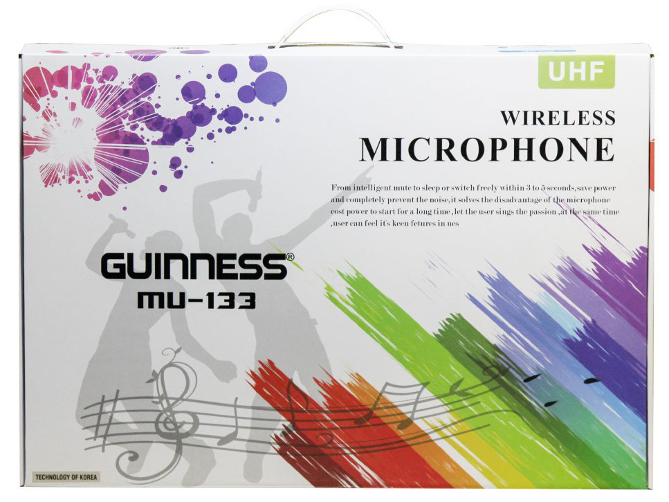 Micro karaoke Guinness MU-133 có khả năng hoạt động trong dải tần số từ 40Hz - 16KHz