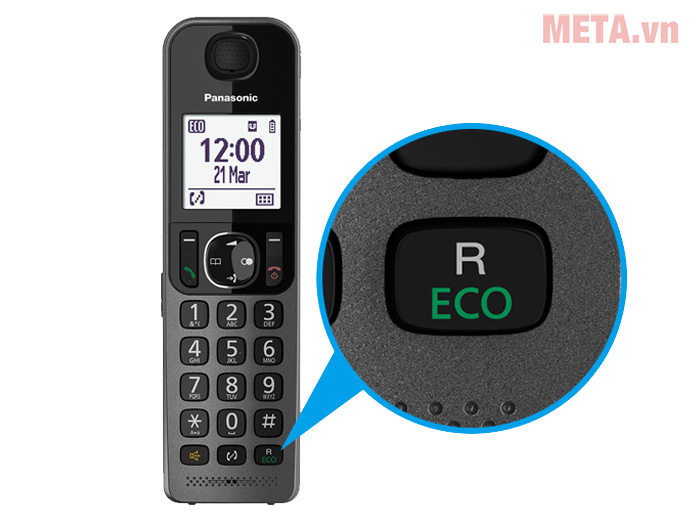 Điện thoại Panasonic KX-TGF310CX có chế độ tiết kiệm một chạm