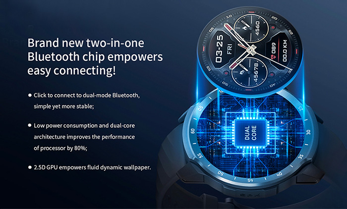 Đồng hồ thông minh Mibro A2 XPAW015 trang bị chip Bluetooth