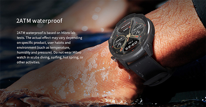 Đồng hồ thông minh Mibro A2 XPAW015 có khả năng chống nước
