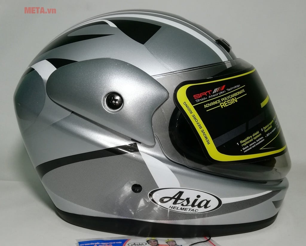 Nón màu bạc bóng tem