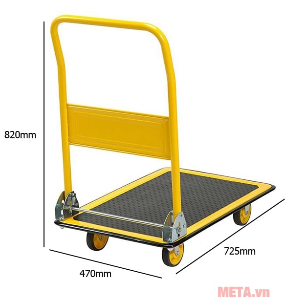 Xe đẩy hàng 4 bánh Stanley PC527 mặt sau