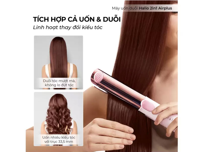 Máy tạo kiểu tóc Halio dùng để uốn và duỗi tóc