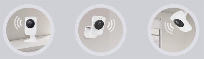 Bạn có thể lắp đặt camera trên tường, trên trần hay đặt bàn