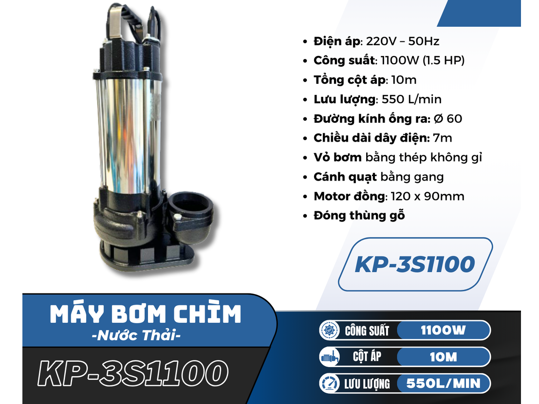 Máy bơm chìm Kingpump KP-3S1100