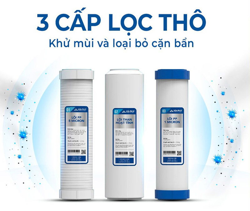 3 cấp lọc thô