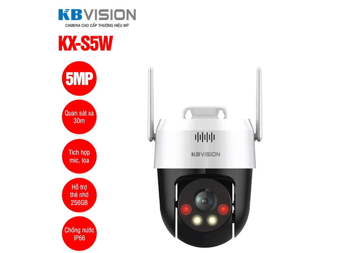 Camera wifi quay quét 5MP Kbvision KX-S5W