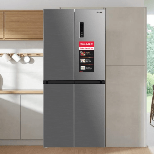 Tủ lạnh Sharp SJ-FX420V-SL sở hữu thiết kế đơn giản nhưng không kém phần sang trọng