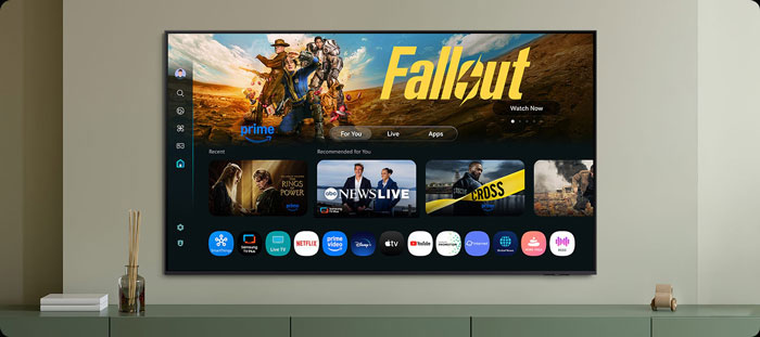 Smart tivi Samsung Crystal UHD 4K 50 inch UA50U8500FKXXV sử dụng hệ điều hành Tizen hiện đại