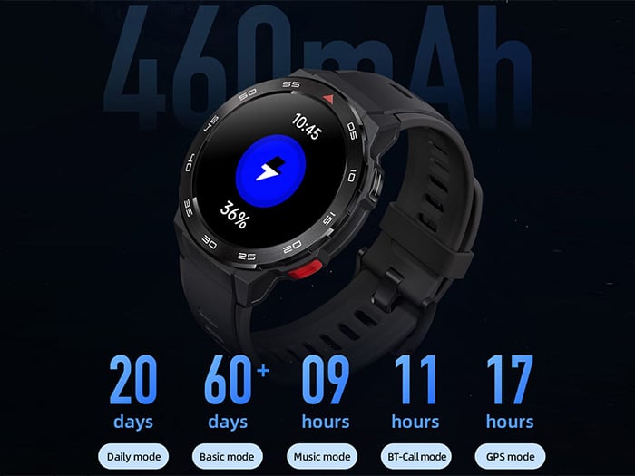 Thời gian sử dụng pin của đồng hồ