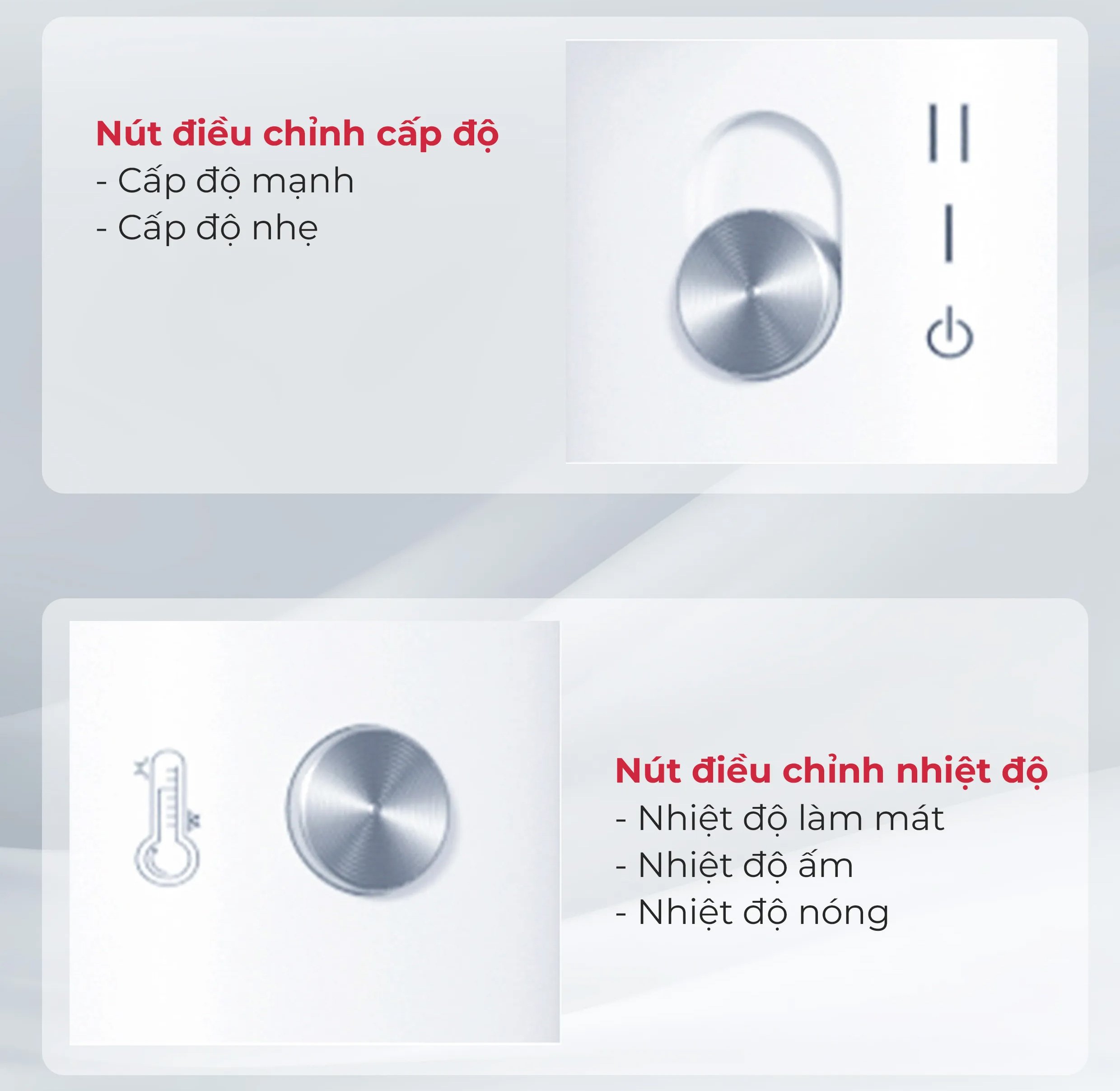 2 cấp độ gió – Tùy chọn linh hoạt theo chất tóc