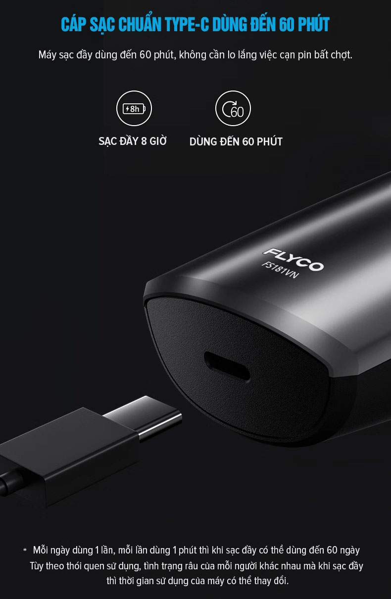 Máy cạo râu dùng pin sạc tiện lợi