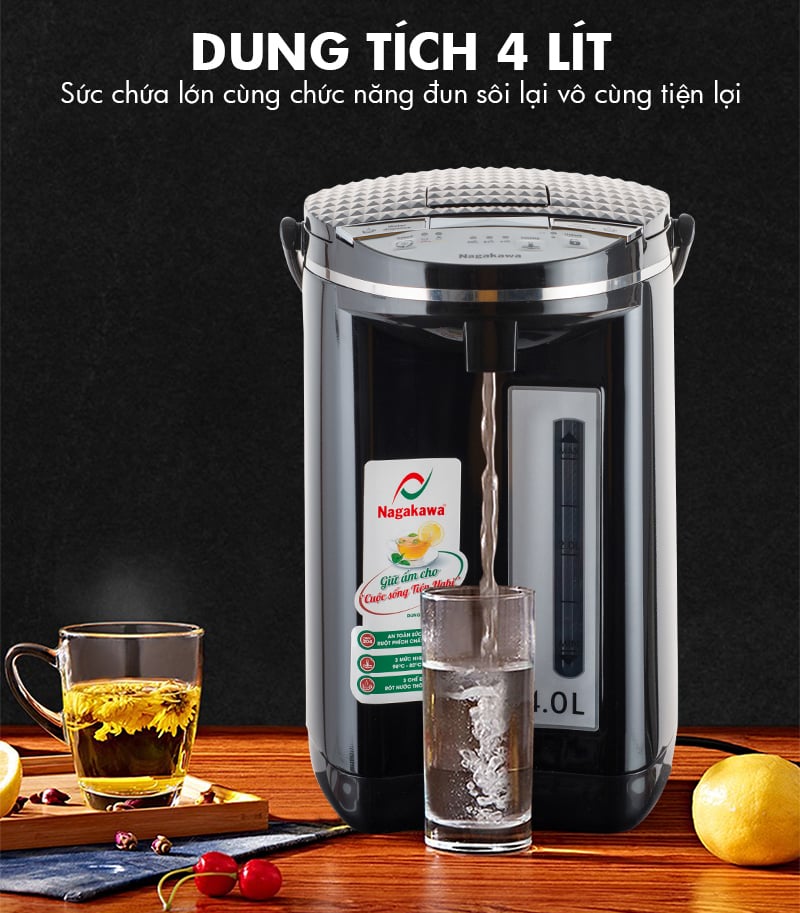 Bình thủy điện có chức năng đun sôi nước