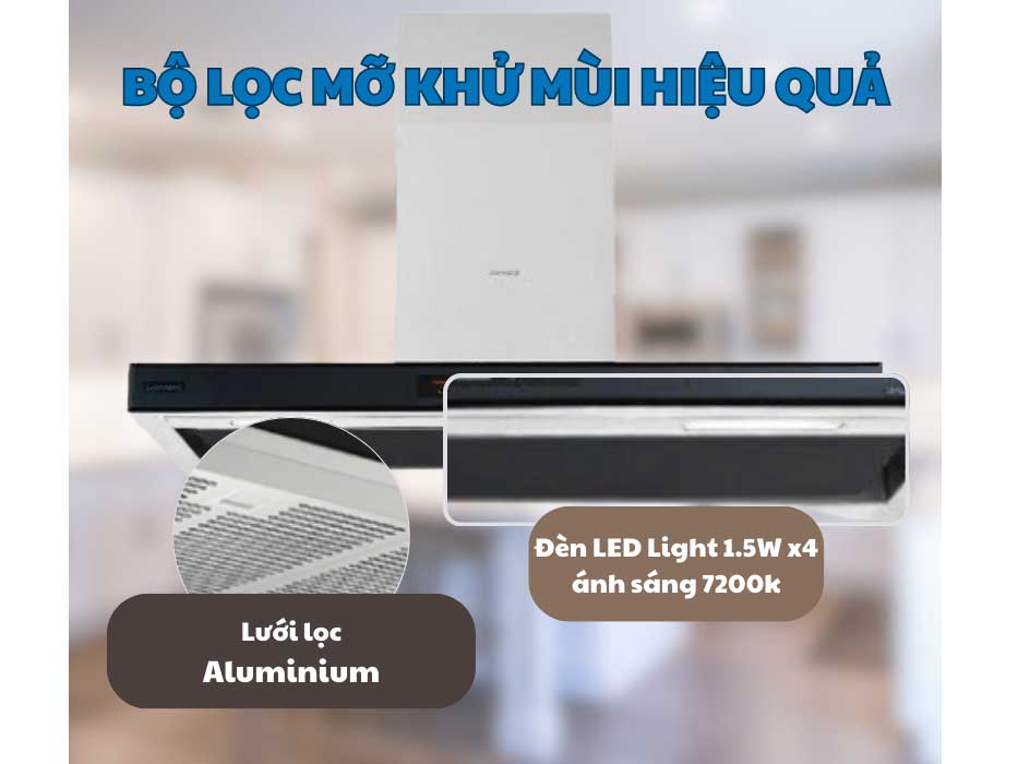 GrandX GX H90IL89 có bộ lọc bằng nhôm