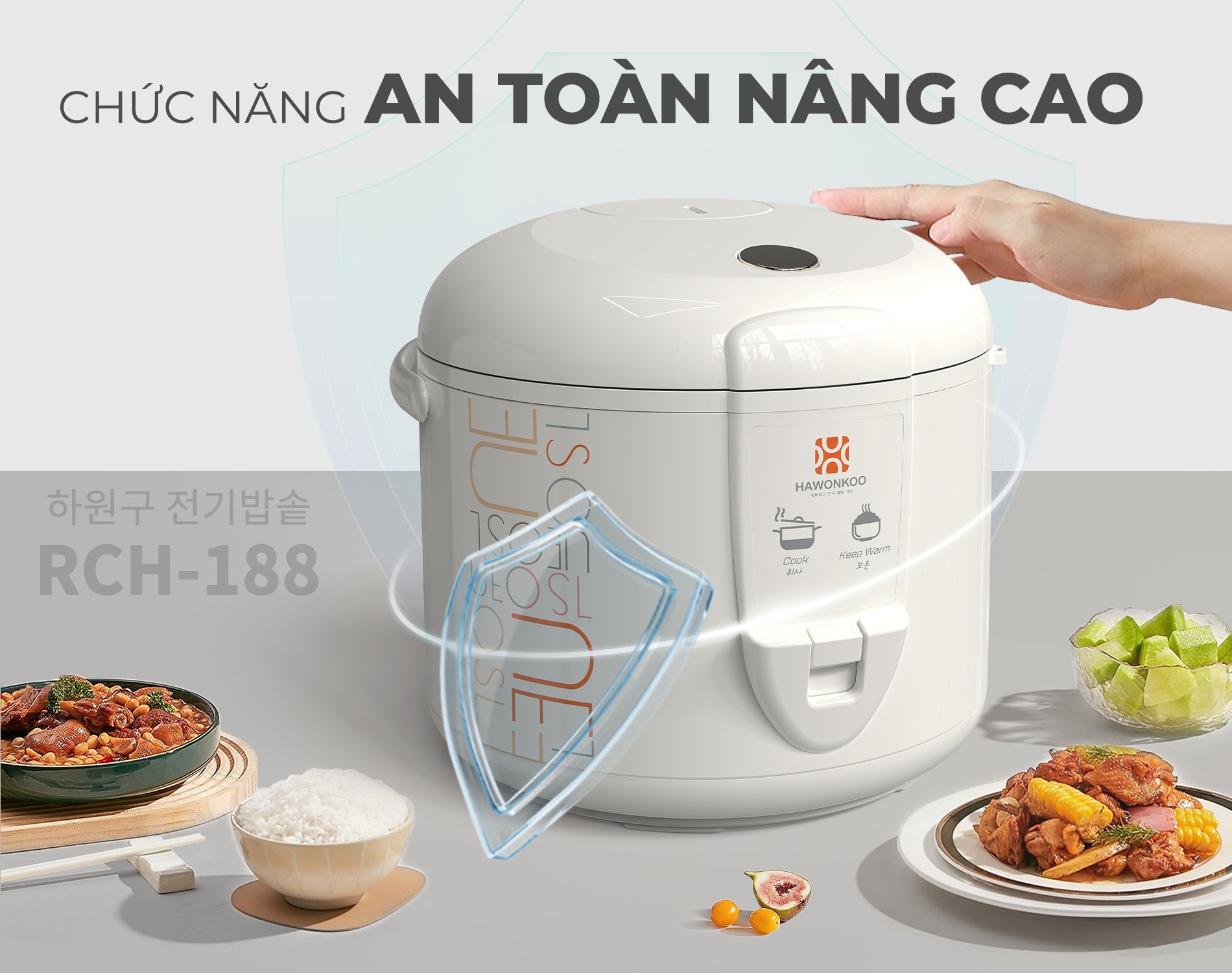Nồi cơm điện nắp liền
