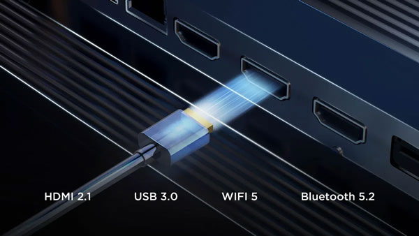 TCL 55P6K 4K 55 inch có nhiều cổng kết nối