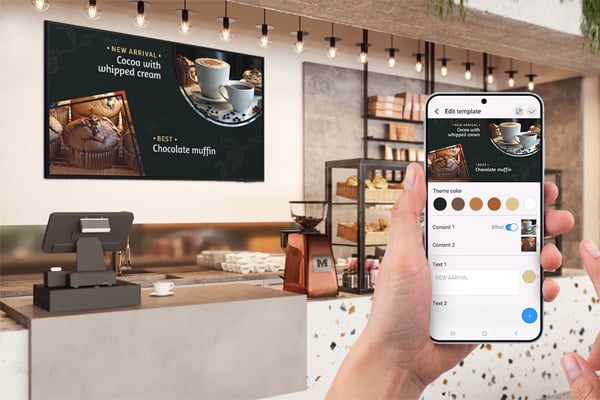 Smart Tivi Samsung 4K 50BEF-H dễ dàng truy cập ứng dụng để tải sẵn bức hình nghệ thuật