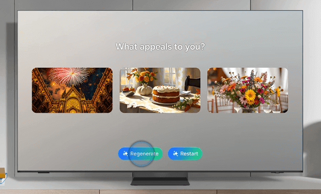 Tivi 85 inch Samsung QA85QN80FAKXXV cho phép thiết kế hình nền bằng AI